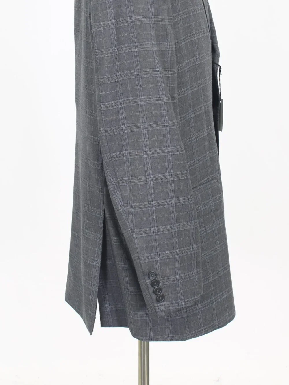 Dunhill 46L 38 Gray Full Suit 3-Button Check R942